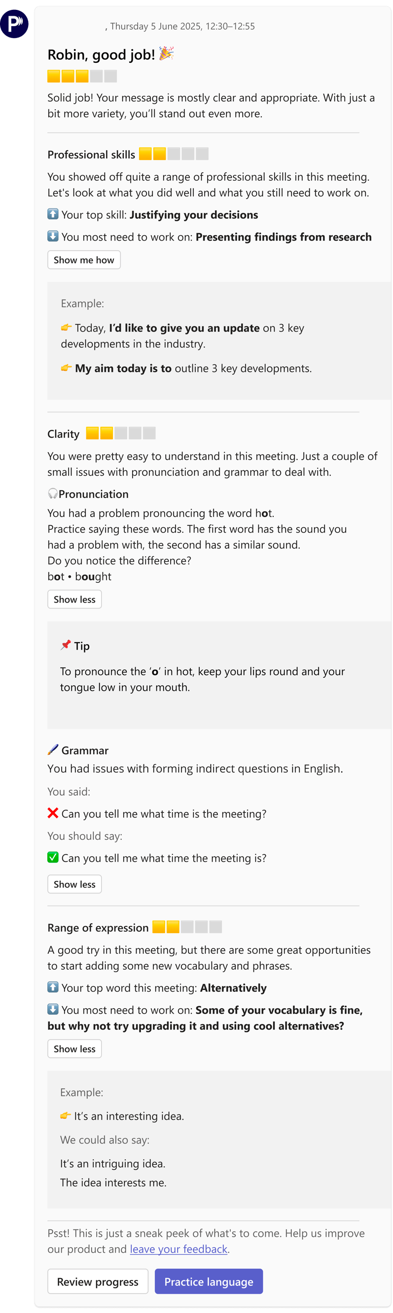 Cartão de Diagnóstico - WLA Expandido